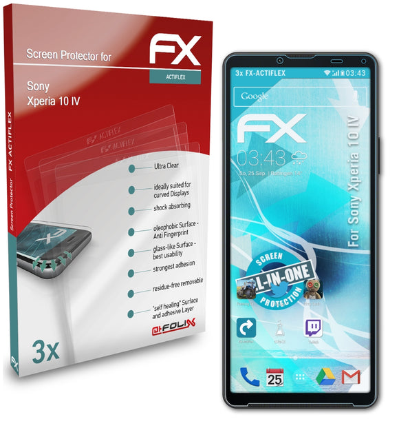 atFoliX FX-ActiFleX Displayschutzfolie für Sony Xperia 10 IV