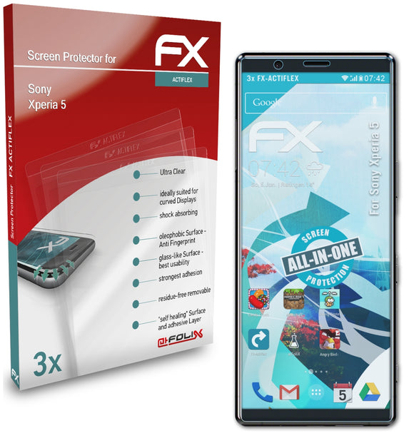 atFoliX FX-ActiFleX Displayschutzfolie für Sony Xperia 5