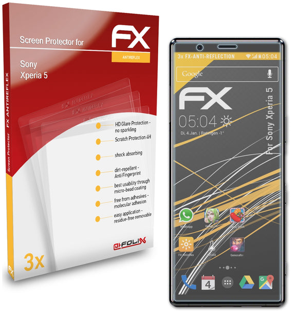atFoliX FX-Antireflex Displayschutzfolie für Sony Xperia 5