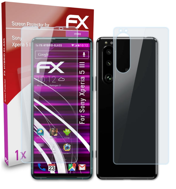 atFoliX FX-Hybrid-Glass Panzerglasfolie für Sony Xperia 5 III