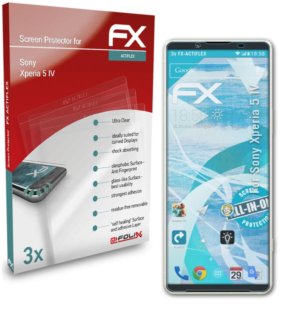atFoliX FX-ActiFleX Displayschutzfolie für Sony Xperia 5 IV