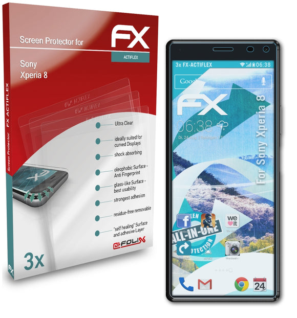 atFoliX FX-ActiFleX Displayschutzfolie für Sony Xperia 8