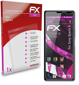 atFoliX FX-Hybrid-Glass Panzerglasfolie für Sony Xperia 8