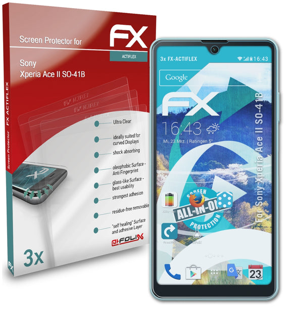 atFoliX FX-ActiFleX Displayschutzfolie für Sony Xperia Ace II (SO-41B)