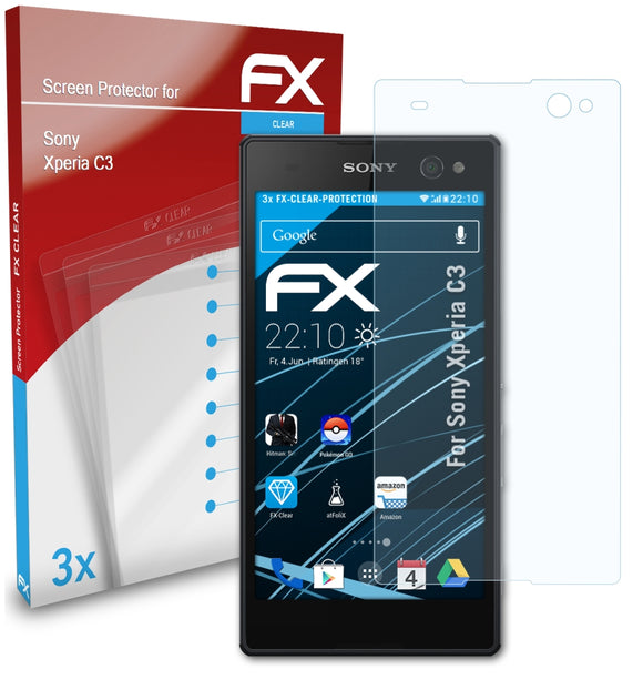 atFoliX FX-Clear Schutzfolie für Sony Xperia C3