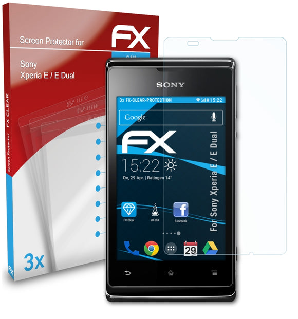 atFoliX FX-Clear Schutzfolie für Sony Xperia E / E Dual