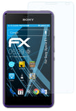 Schutzfolie atFoliX kompatibel mit Sony Xperia E1, ultraklare FX (3X)