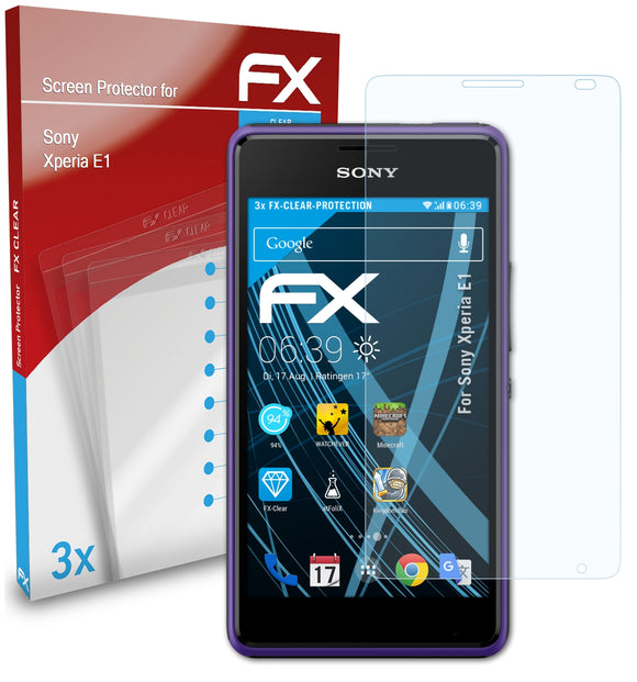 atFoliX FX-Clear Schutzfolie für Sony Xperia E1