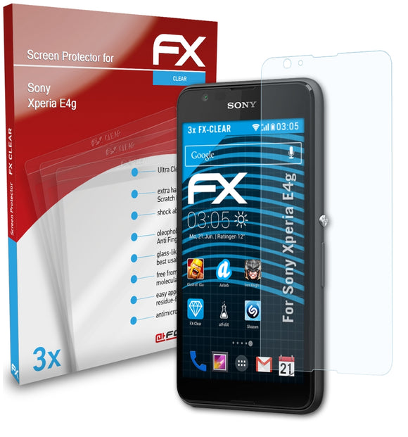 atFoliX FX-Clear Schutzfolie für Sony Xperia E4g