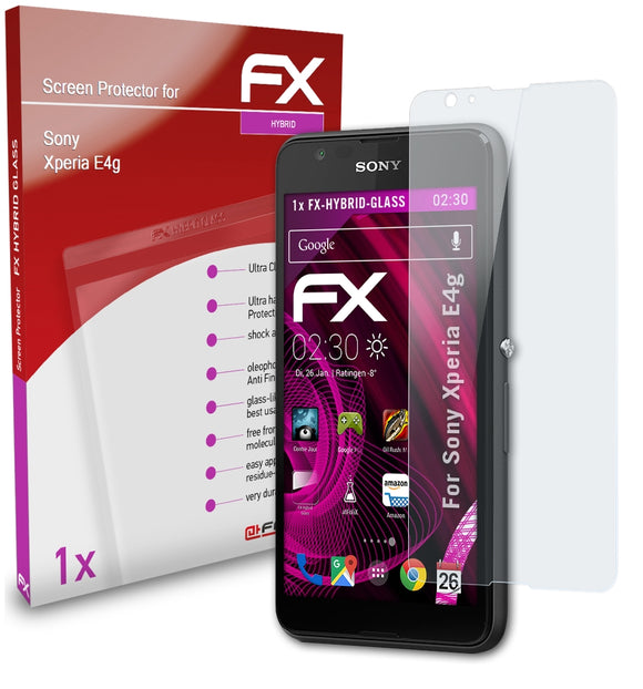 atFoliX FX-Hybrid-Glass Panzerglasfolie für Sony Xperia E4g