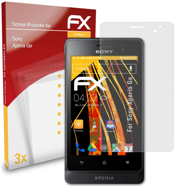 atFoliX FX-Antireflex Displayschutzfolie für Sony Xperia Go