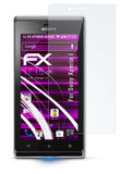 atFoliX Glasfolie kompatibel mit Sony Xperia J, 9H Hybrid-Glass FX Panzerfolie