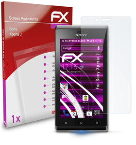 atFoliX FX-Hybrid-Glass Panzerglasfolie für Sony Xperia J