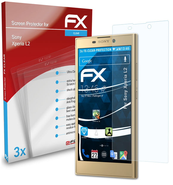atFoliX FX-Clear Schutzfolie für Sony Xperia L2