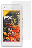 Panzerfolie atFoliX kompatibel mit Sony Xperia M, entspiegelnde und stoßdämpfende FX (3X)