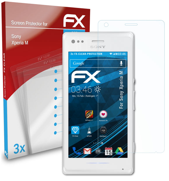 atFoliX FX-Clear Schutzfolie für Sony Xperia M