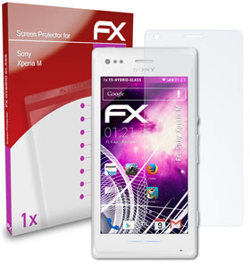 atFoliX FX-Hybrid-Glass Panzerglasfolie für Sony Xperia M