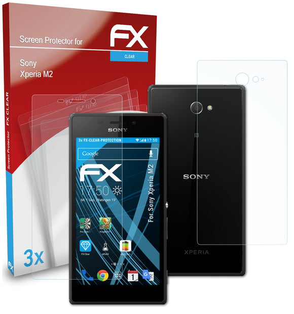 atFoliX FX-Clear Schutzfolie für Sony Xperia M2