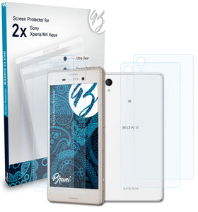 Bruni Basics-Clear Displayschutzfolie für Sony Xperia M4 Aqua