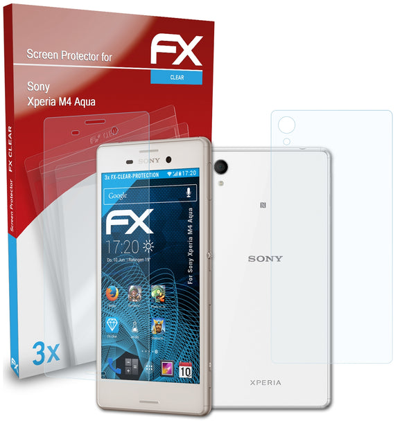 atFoliX FX-Clear Schutzfolie für Sony Xperia M4 Aqua