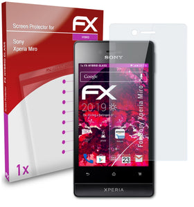 atFoliX FX-Hybrid-Glass Panzerglasfolie für Sony Xperia Miro