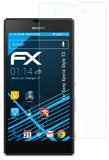 atFoliX Schutzfolie kompatibel mit Sony Xperia Style T3, ultraklare FX Folie (3X)