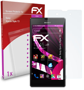 atFoliX FX-Hybrid-Glass Panzerglasfolie für Sony Xperia Style (T3)