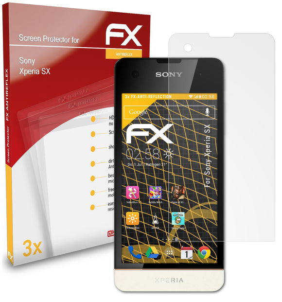 atFoliX FX-Antireflex Displayschutzfolie für Sony Xperia SX