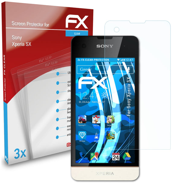 atFoliX FX-Clear Schutzfolie für Sony Xperia SX