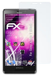 Glasfolie atFoliX kompatibel mit Sony Xperia T (Mint), 9H Hybrid-Glass FX