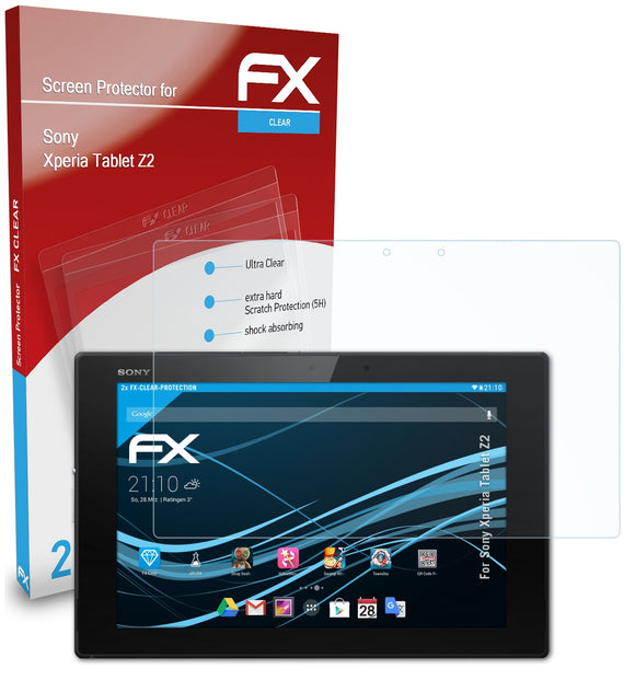 atFoliX FX-Clear Schutzfolie für Sony Xperia Tablet Z2