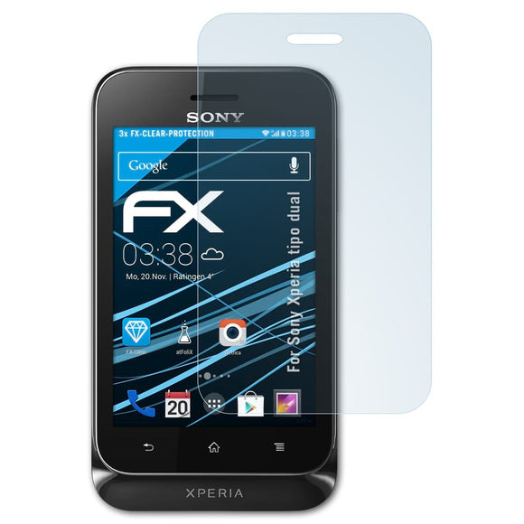 atFoliX FX-Clear Schutzfolie für Sony Xperia tipo dual