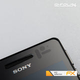 Panzerfolie atFoliX kompatibel mit Sony Xperia V, entspiegelnde und stoßdämpfende FX (3X)