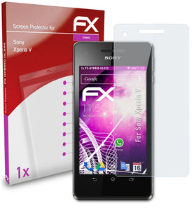 atFoliX FX-Hybrid-Glass Panzerglasfolie für Sony Xperia V