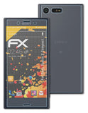 Panzerfolie atFoliX kompatibel mit Sony Xperia X Compact, entspiegelnde und stoßdämpfende FX (3er Set)