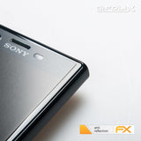 Panzerfolie atFoliX kompatibel mit Sony Xperia X Compact, entspiegelnde und stoßdämpfende FX (3er Set)