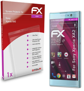 atFoliX FX-Hybrid-Glass Panzerglasfolie für Sony Xperia XA2