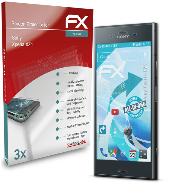 atFoliX FX-ActiFleX Displayschutzfolie für Sony Xperia XZ1