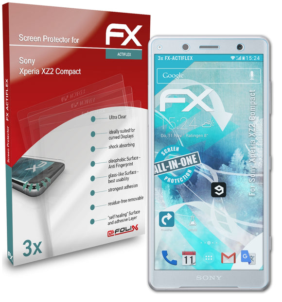atFoliX FX-ActiFleX Displayschutzfolie für Sony Xperia XZ2 Compact