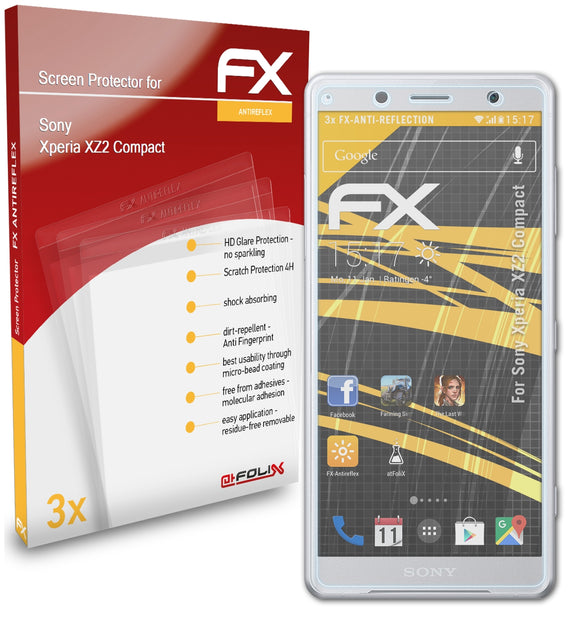 atFoliX FX-Antireflex Displayschutzfolie für Sony Xperia XZ2 Compact