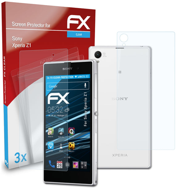 atFoliX FX-Clear Schutzfolie für Sony Xperia Z1