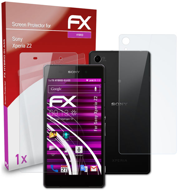 atFoliX FX-Hybrid-Glass Panzerglasfolie für Sony Xperia Z2