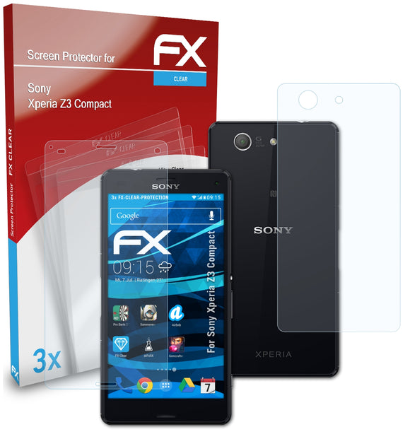 atFoliX FX-Clear Schutzfolie für Sony Xperia Z3 Compact
