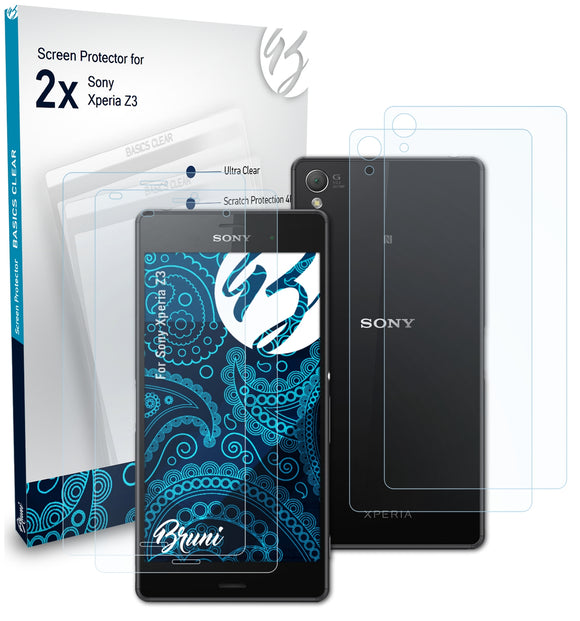 Bruni Basics-Clear Displayschutzfolie für Sony Xperia Z3