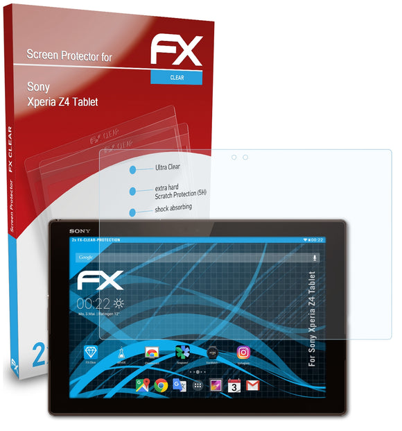 atFoliX FX-Clear Schutzfolie für Sony Xperia Z4 Tablet