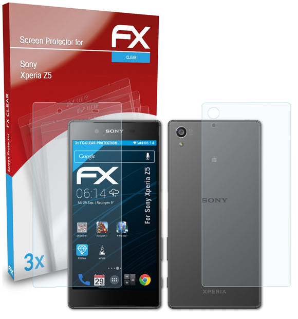 atFoliX FX-Clear Schutzfolie für Sony Xperia Z5