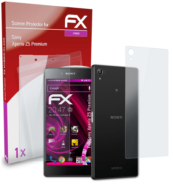 atFoliX FX-Hybrid-Glass Panzerglasfolie für Sony Xperia Z5 Premium