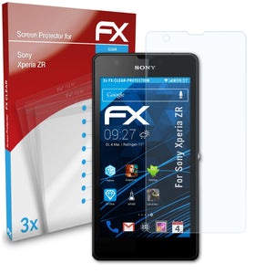 atFoliX FX-Clear Schutzfolie für Sony Xperia ZR