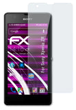 Glasfolie atFoliX kompatibel mit Sony Xperia ZR, 9H Hybrid-Glass FX