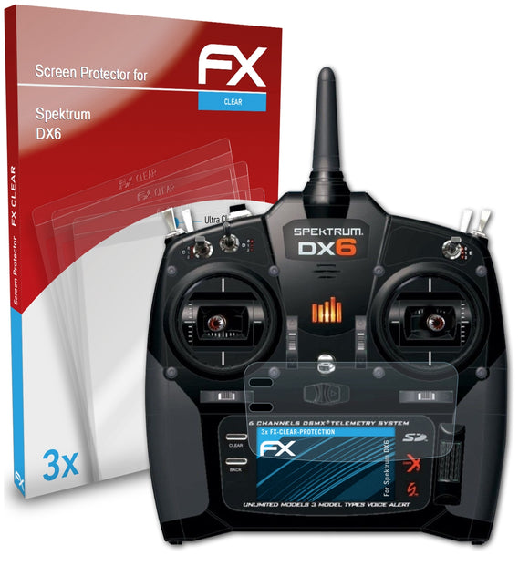 atFoliX FX-Clear Schutzfolie für Spektrum DX6